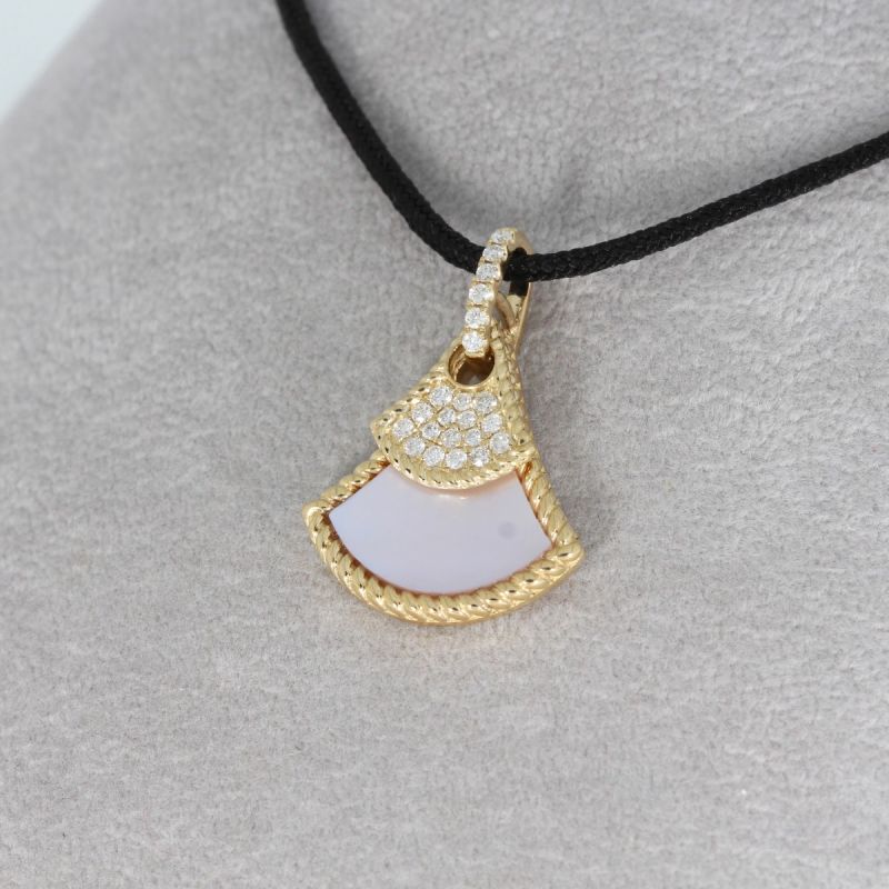 Sale! Wert 1630 € Brillant Perlmutt Anhänger in 585er 14 K Gelbgold - 86194