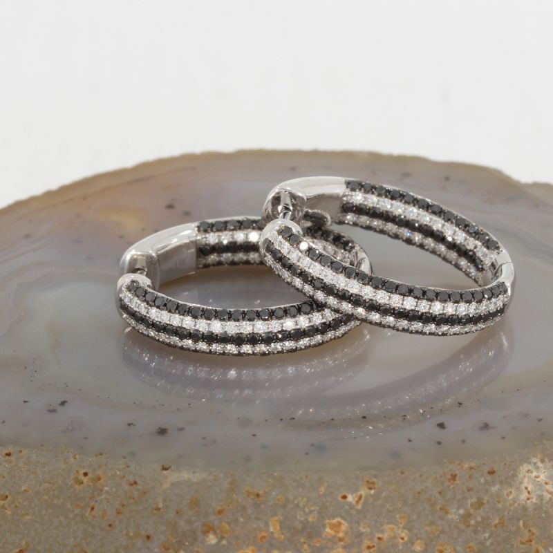 Wert 5770 € Brillant Diamant Creolen in 585er 14 K Weißgold - H1572