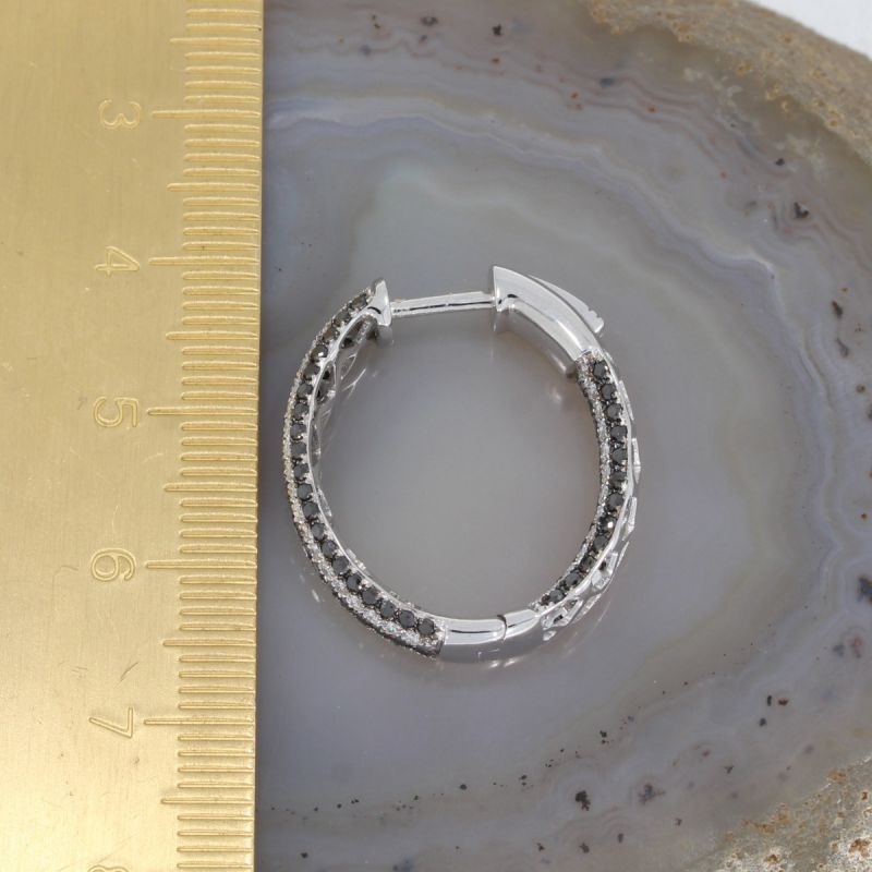 Wert 5770 € Brillant Diamant Creolen in 585er 14 K Weißgold - H1572