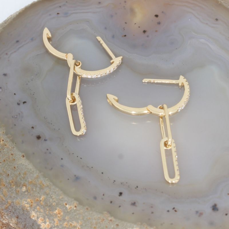 Wert 1450 € Brillant Creolen (0,19 carat) in 585er 14 K Gelbgold - H1544