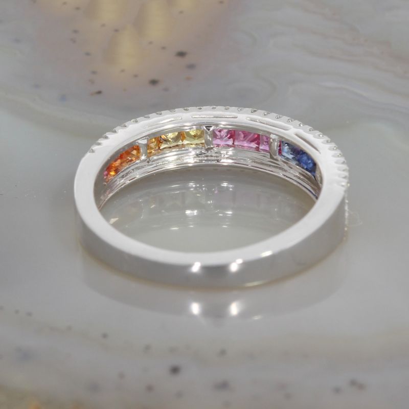 Wert 2390 € Brillant Saphir Ring in 585er 14 K Weißgold - H1526