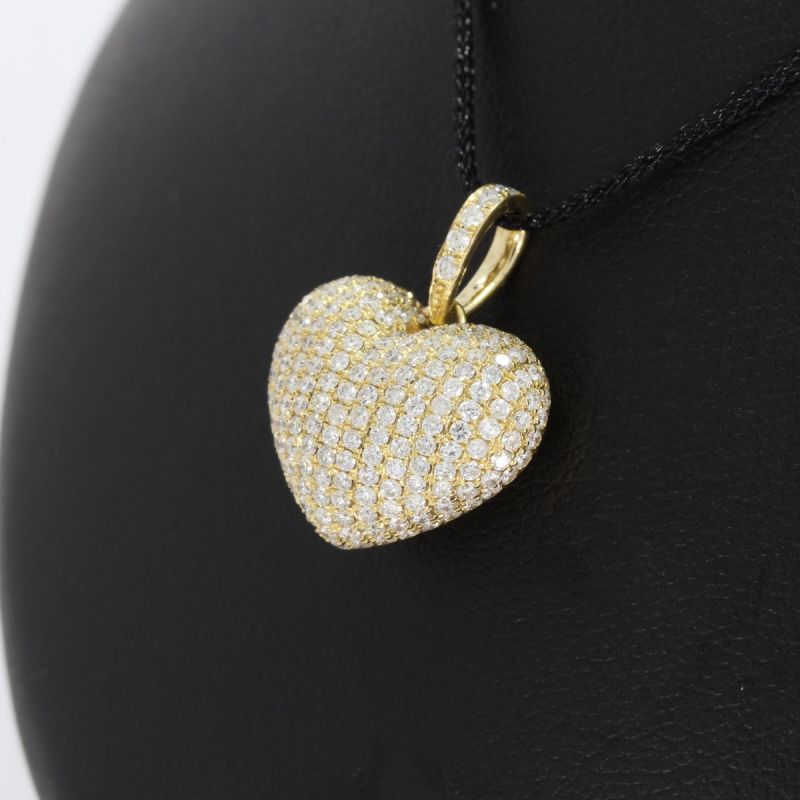Sale! Wert 3390 € Brillant Anhänger Herz (0,90 carat) in 750er 18 K Gelbgold - 86803