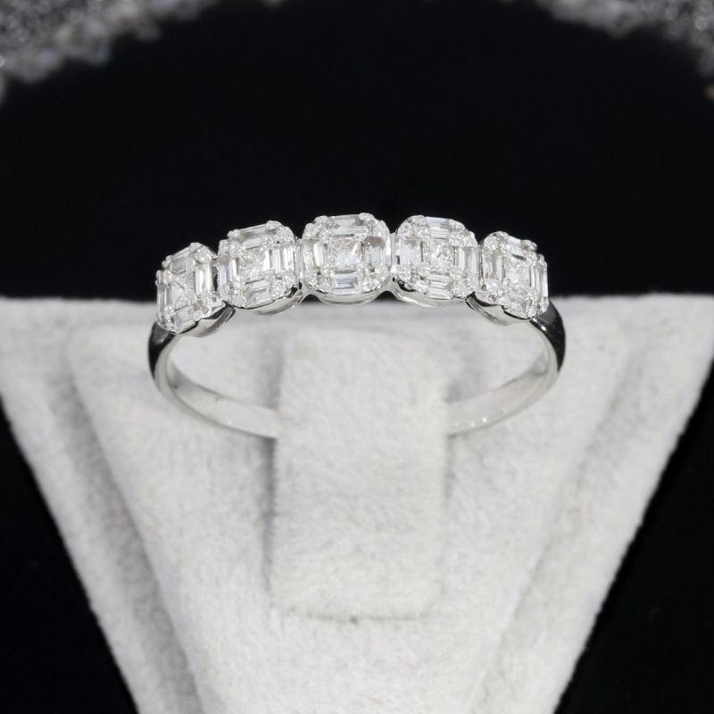 Wert 1550 € Brillant Diamant Ring in 750er 18 K Weißgold - H1457