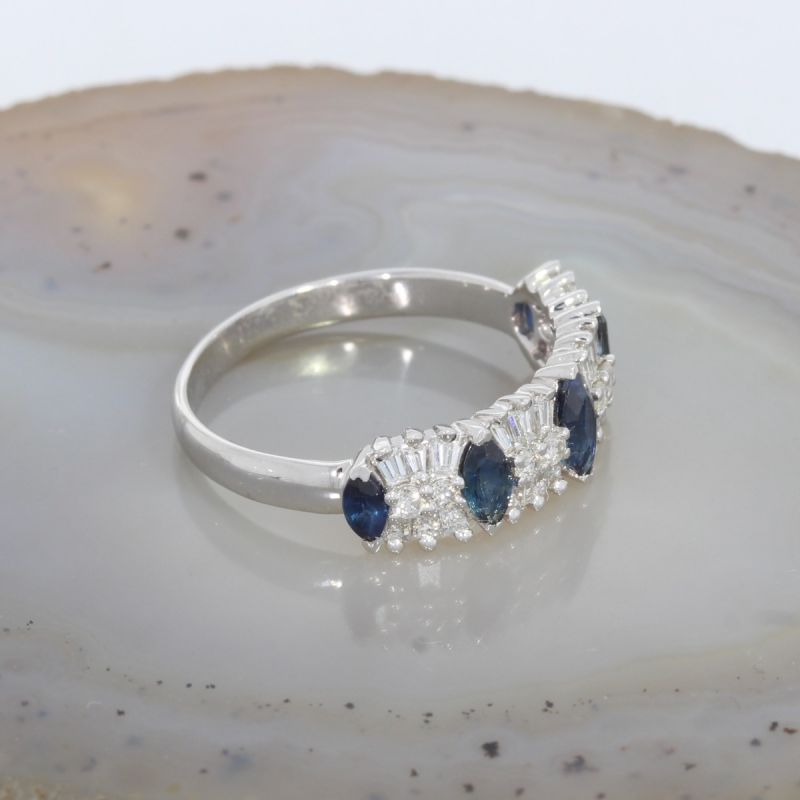 Wert 2390 € Brillant Diamant Saphir Ring in 750er 18 K Weißgold - 86868