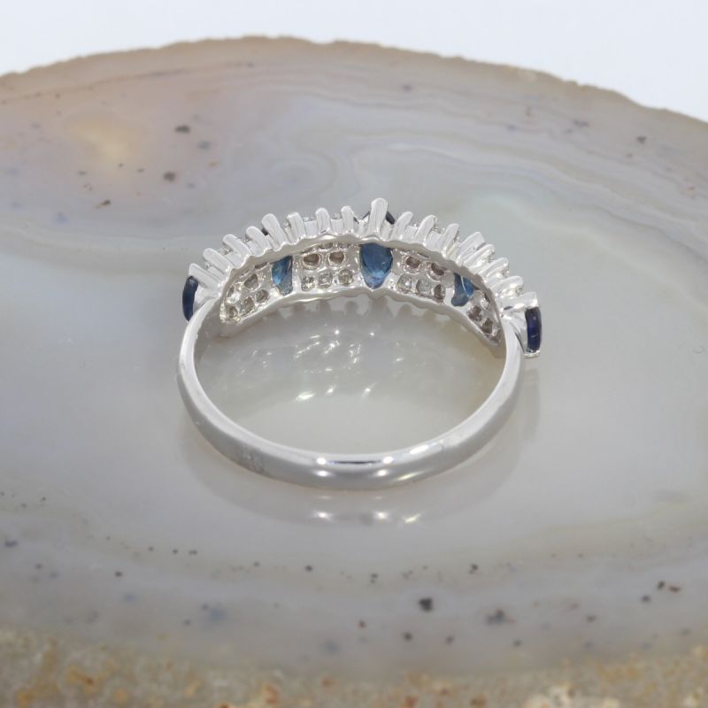 Wert 2390 € Brillant Diamant Saphir Ring in 750er 18 K Weißgold - 86868