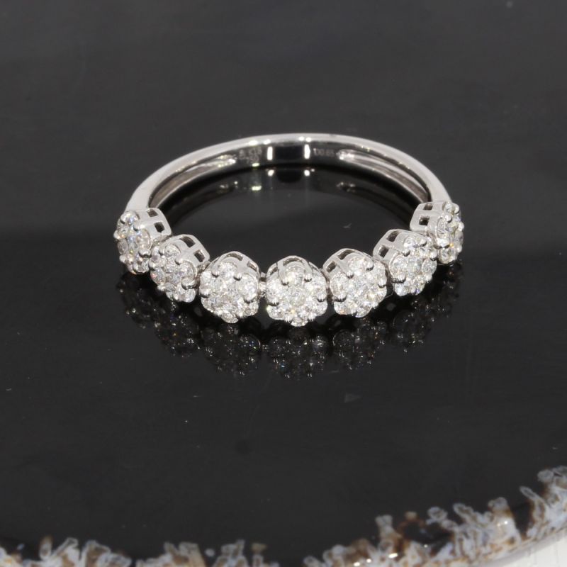 Wert 2150 € Brillant Ring (0,65 carat) in 750er 18 K Weißgold - H1458