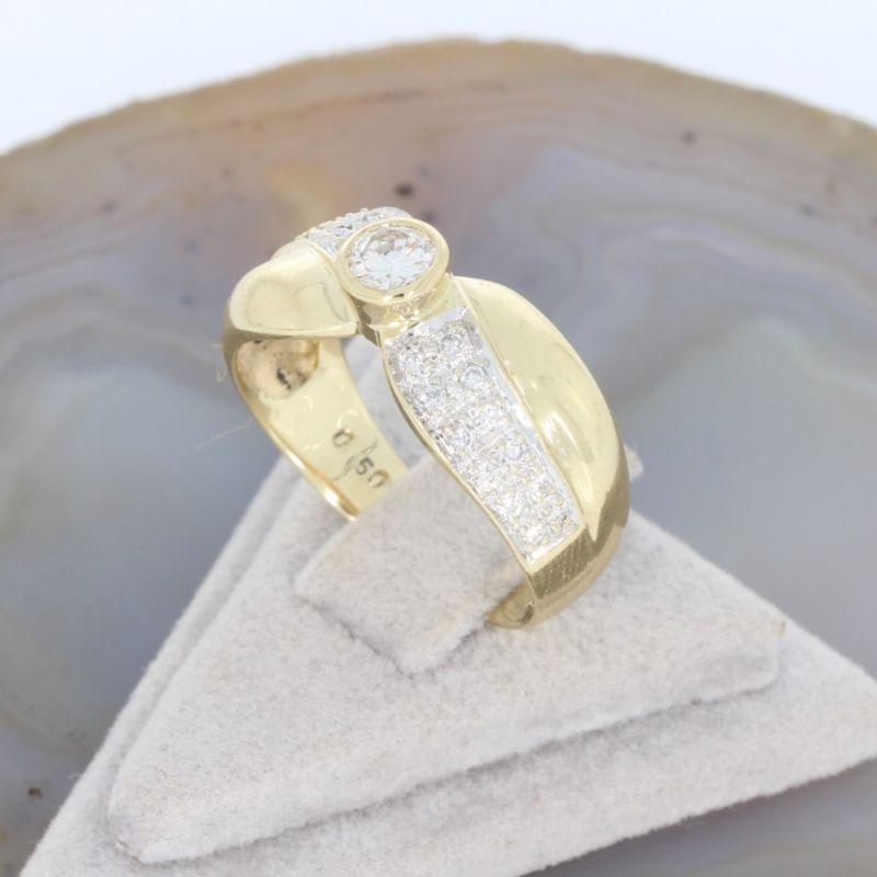 Sale! Wert 2600 € Brillant Ring (ca.0,50 carat) in 585er 14 K Gelbgold - 86898