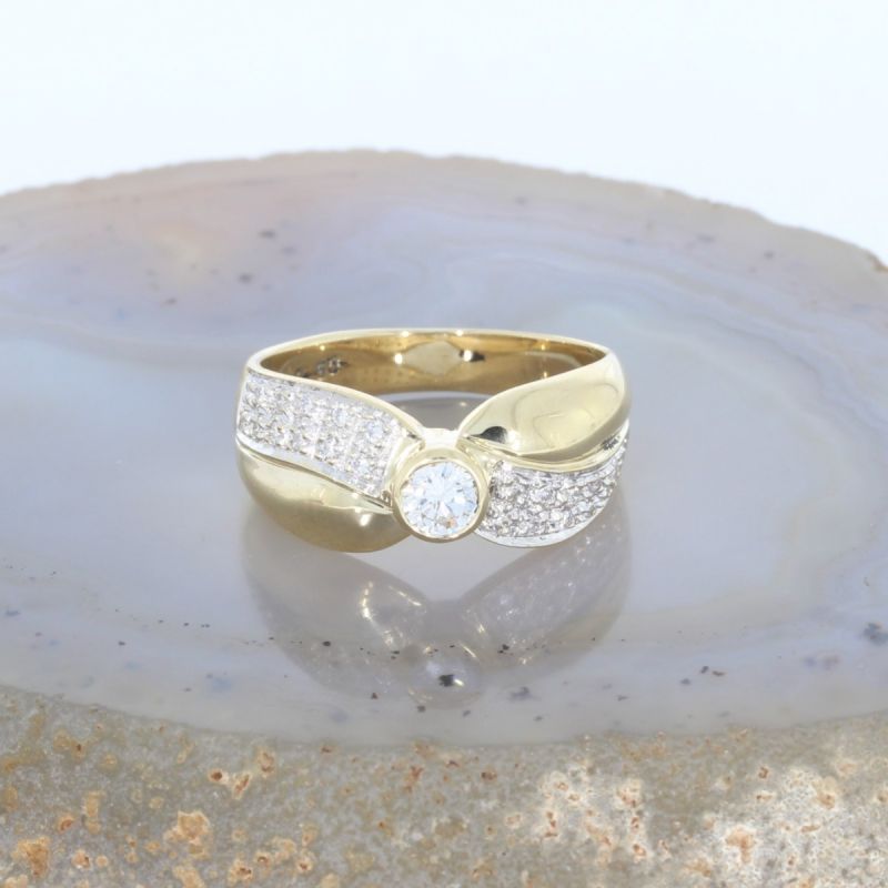 Sale! Wert 2600 € Brillant Ring (ca.0,50 carat) in 585er 14 K Gelbgold - 86898