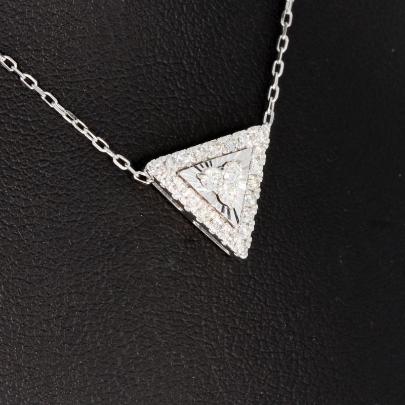 Sale! Wert 2490 € Brillant Anhänger & Kette (0,29 carat) in 750er 18 K Weißgold - H1478