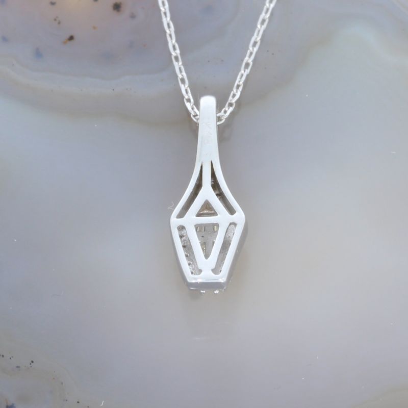 Sale! Wert 2650 € Brillant Diamant Anhänger mit Kette in 750er 18 K Weißgold - H1477