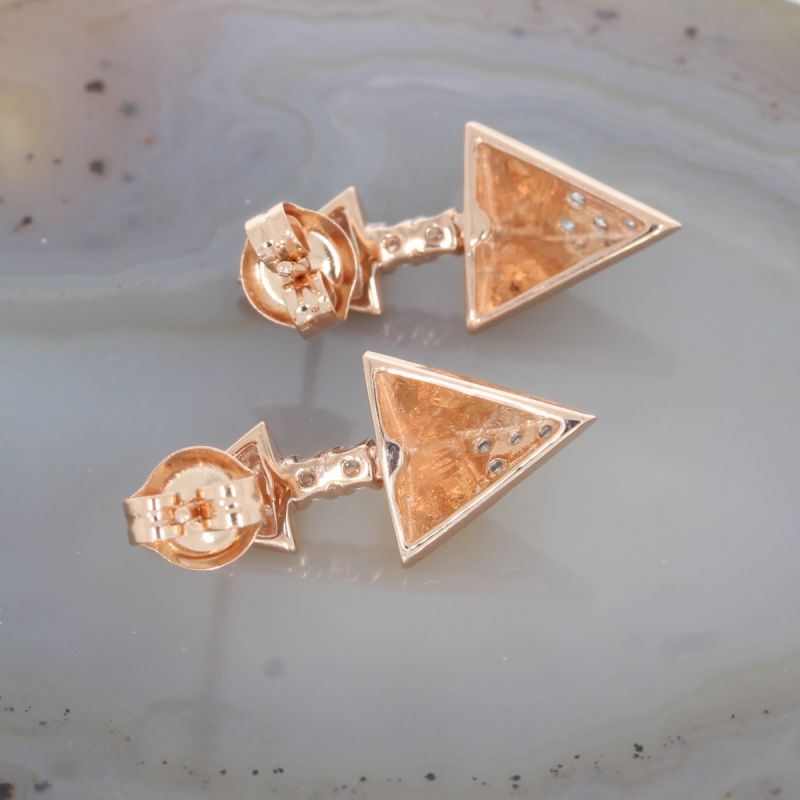Sale! Wert 1650 € Brillant Ohrringe (0,25 carat) in 585er 14 K Rosegold - 87075