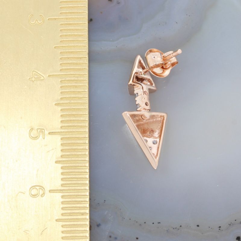 Sale! Wert 1650 € Brillant Ohrringe (0,25 carat) in 585er 14 K Rosegold - 87075