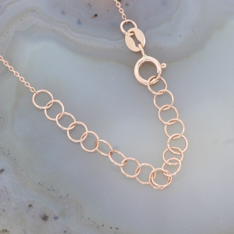 Sale! Wert 990 € Brillant Saphir Collier in 585er 14 K Rosegold - 87085