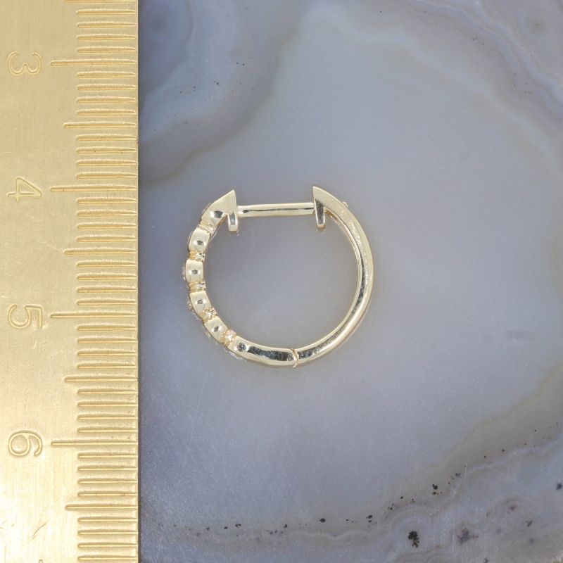 Wert 1250 € Brillant Creolen (0,19 carat) in 585er 14 K Gelbgold - H1437