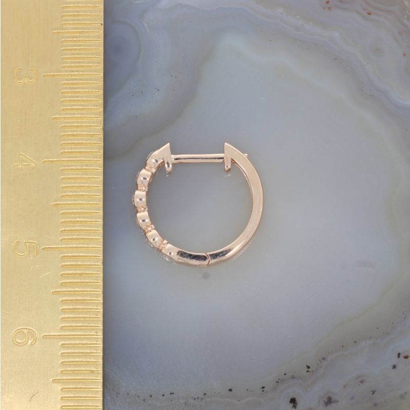 Wert 1250 € Brillant Creolen (0,20 carat) in 585er 14 K Roségold - H1438