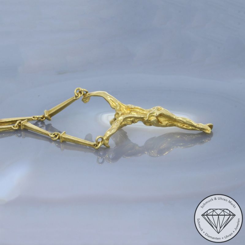 Wert 8190 € ART SALVADORE DALI Collier in 750er 18 K Gelbgold - 87342