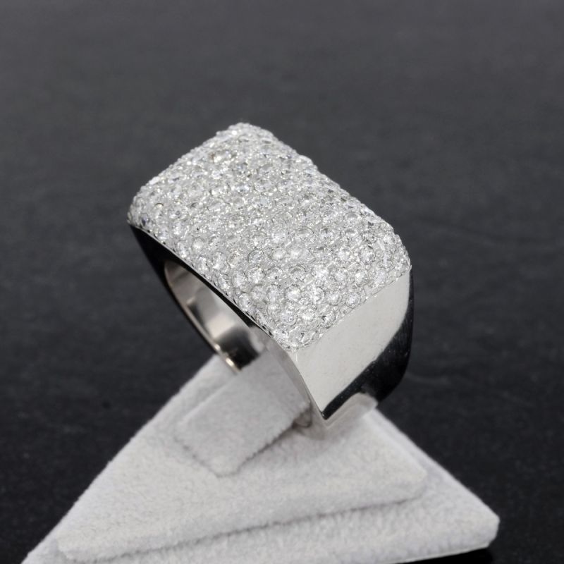Wert 11200 € Brillant Ring (ca. 4,70 carat) in 750er 18 K Weißgold - 87538
