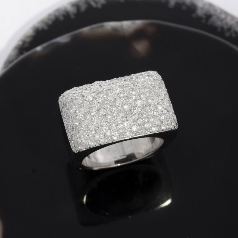Wert 11200 € Brillant Ring (ca. 4,70 carat) in 750er 18 K Weißgold - 87538
