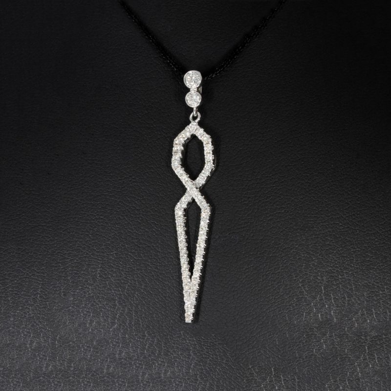 Wert 1990 € Brillant Anhänger (0,56 carat) in 585er 14 K Weißgold - 87705