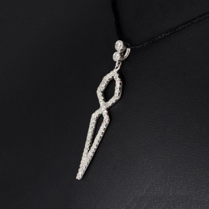 Wert 1990 € Brillant Anhänger (0,56 carat) in 585er 14 K Weißgold - 87705