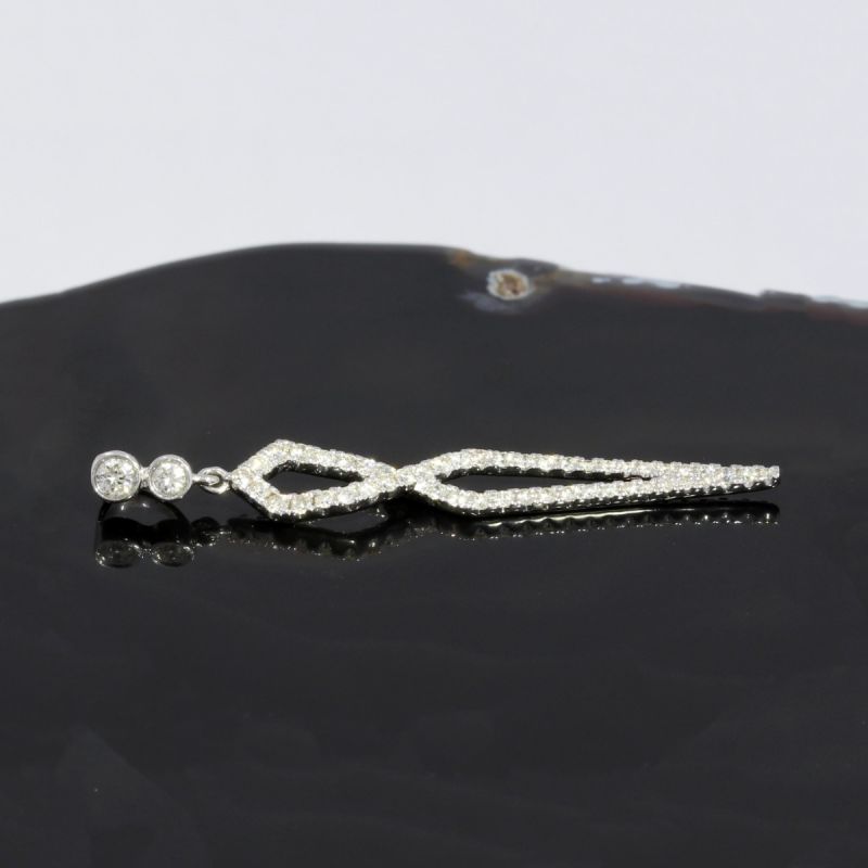 Wert 1990 € Brillant Anhänger (0,56 carat) in 585er 14 K Weißgold - 87705