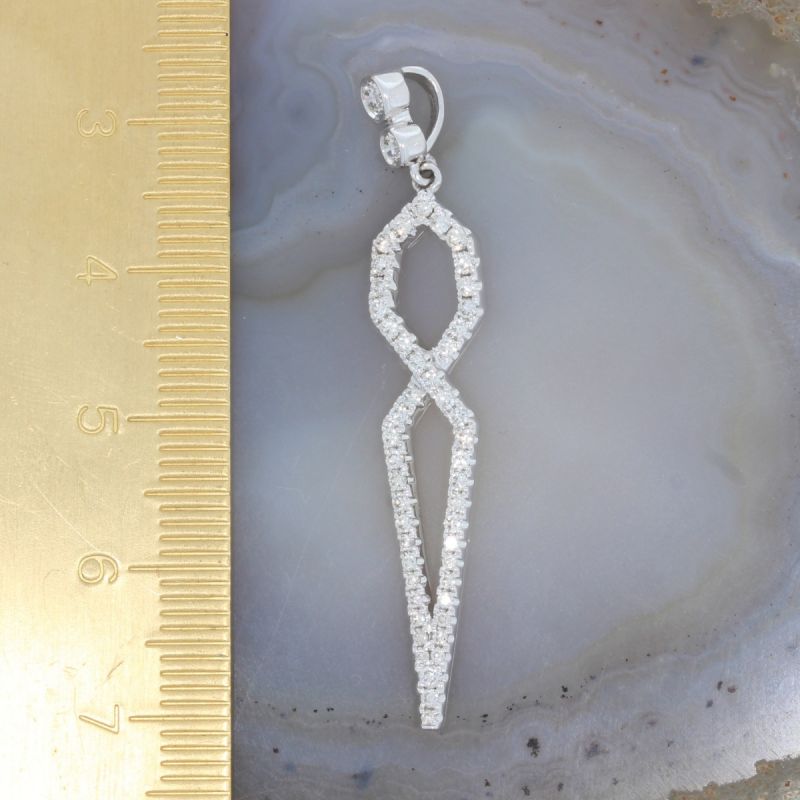 Wert 1990 € Brillant Anhänger (0,56 carat) in 585er 14 K Weißgold - 87705