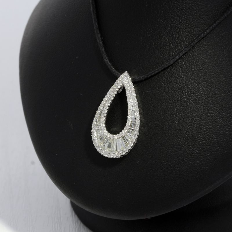 Wert 2950 € Brillant Diamant Anhänger in 585er 14 K Weißgold - 87707