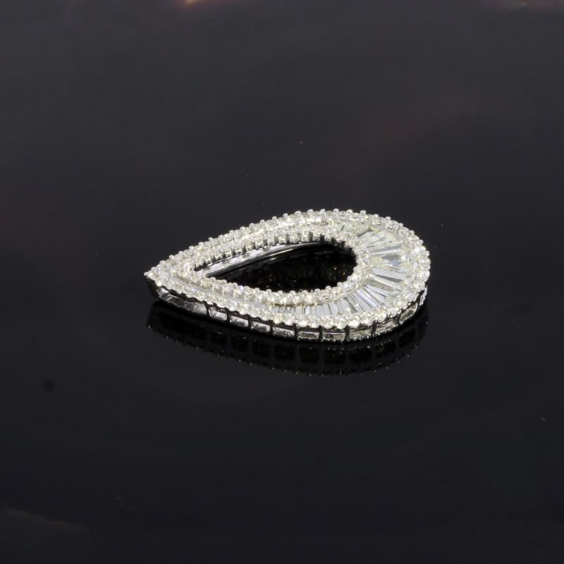 Wert 2950 € Brillant Diamant Anhänger in 585er 14 K Weißgold - 87707
