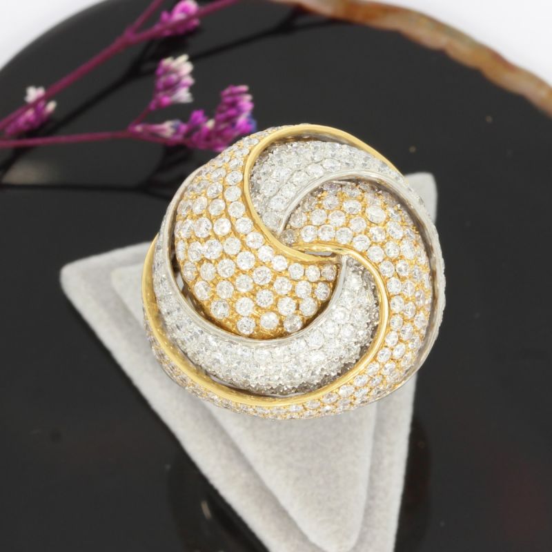 Wert 14590 € Bicolor Brillant Ring (6,50 carat) in 750er 18 K Gold - 87767