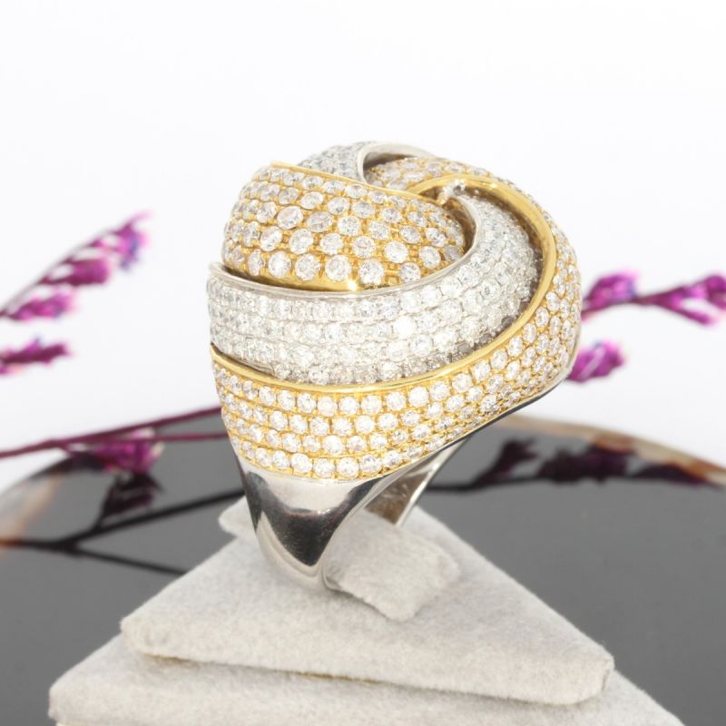 Wert 14590 € Bicolor Brillant Ring (6,50 carat) in 750er 18 K Gold - 87767