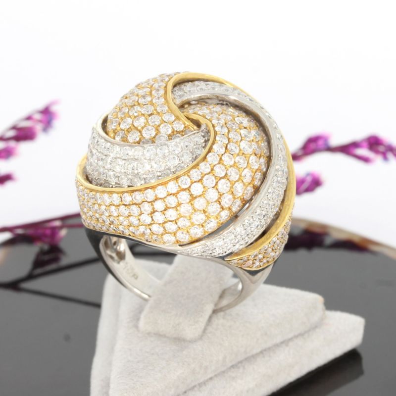 Wert 14590 € Bicolor Brillant Ring (6,50 carat) in 750er 18 K Gold - 87767