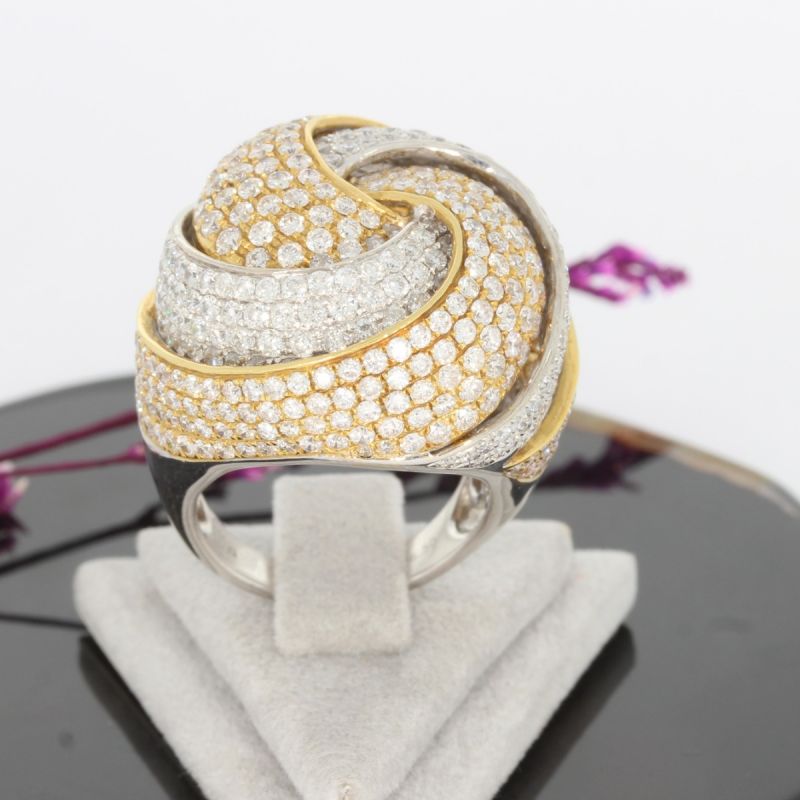Wert 14590 € Bicolor Brillant Ring (6,50 carat) in 750er 18 K Gold - 87767