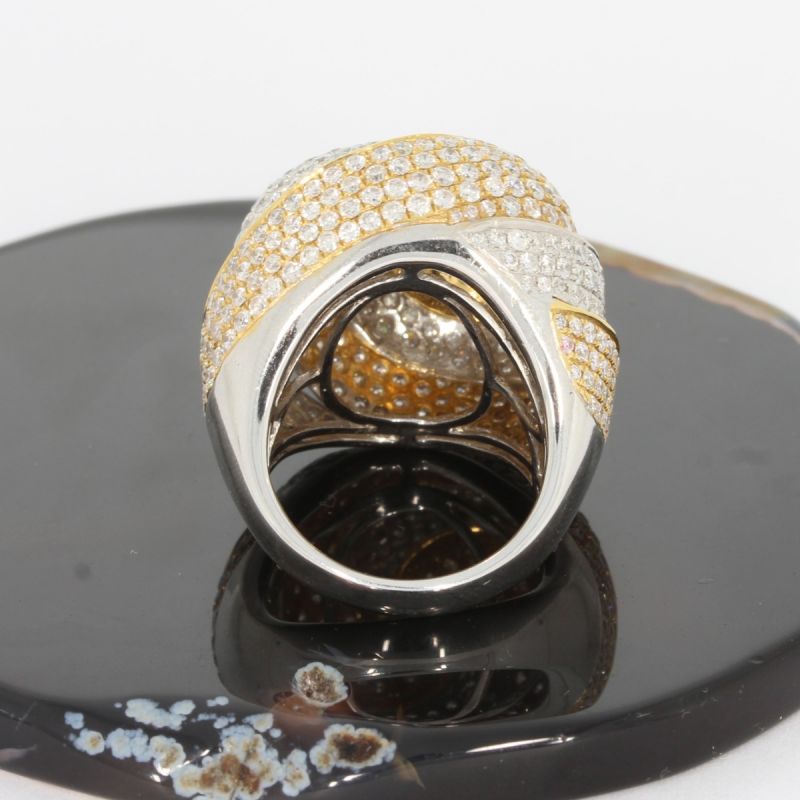 Wert 14590 € Bicolor Brillant Ring (6,50 carat) in 750er 18 K Gold - 87767
