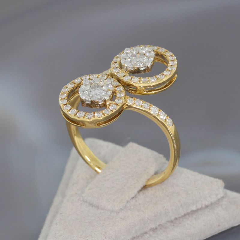 Wert 3350 € Brillant Ring (0,80 carat) in 750er 18 K Gelbgold - 87778