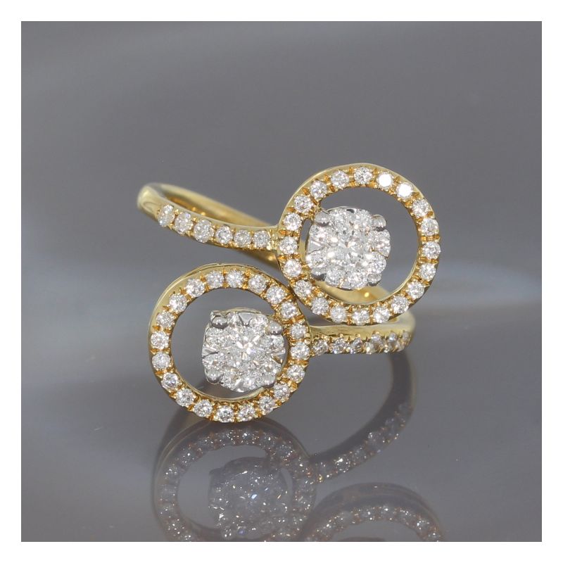 Wert 3350 € Brillant Ring (0,80 carat) in 750er 18 K Gelbgold - 87778