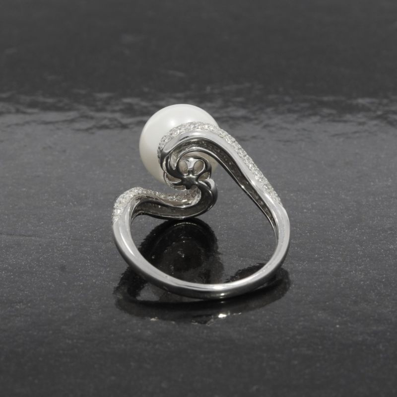 Wert 3390 € Brillant Perl Ring in 750er 18 K Weißgold - 87794