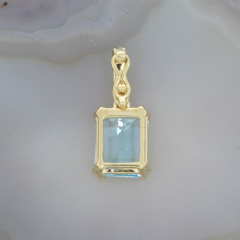 Wert 550 € Brillant Topas Anhänger in 750er 18 K Gelbgold - H1481