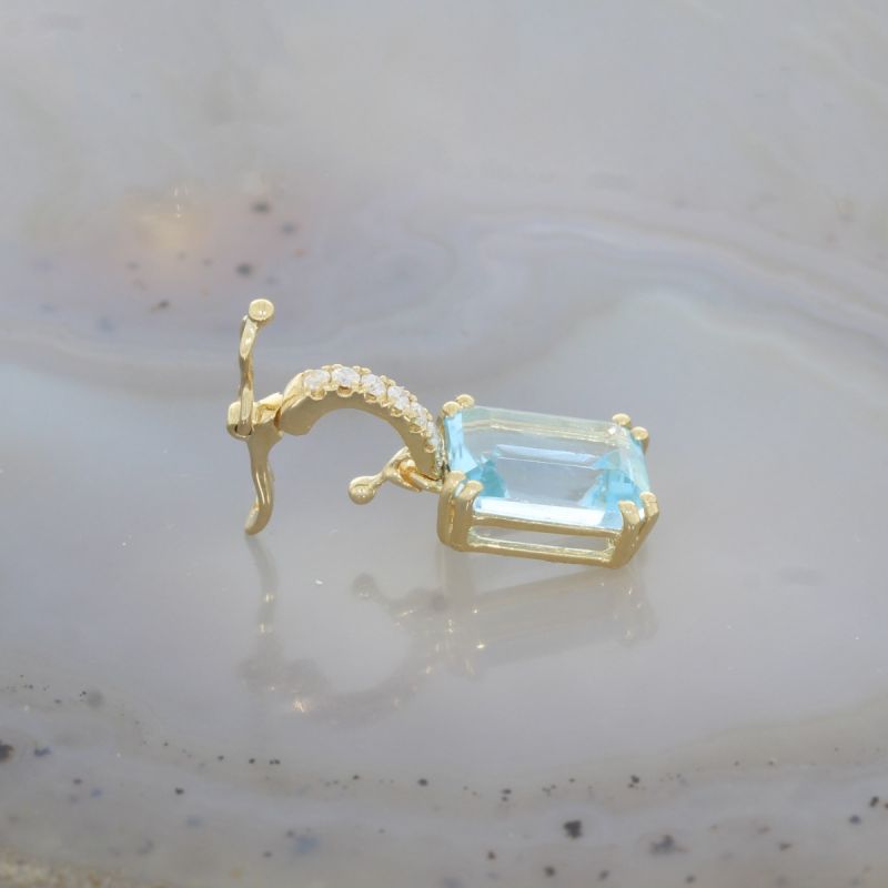 Wert 550 € Brillant Topas Anhänger in 750er 18 K Gelbgold - H1481
