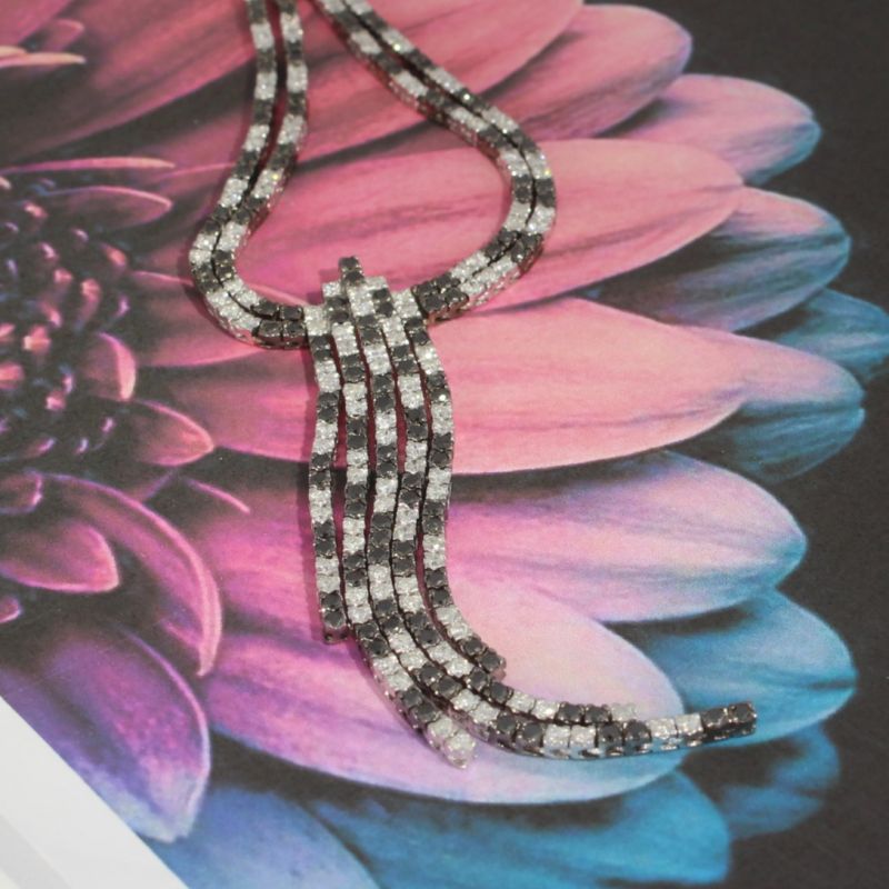 Wert 11390 € Brillant Collier (5,20 carat) in 750er 18 K Weißgold - 87803