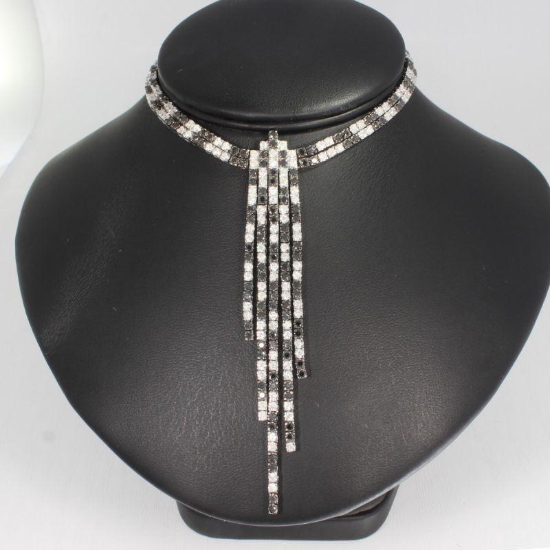 Wert 11390 € Brillant Collier (5,20 carat) in 750er 18 K Weißgold - 87803