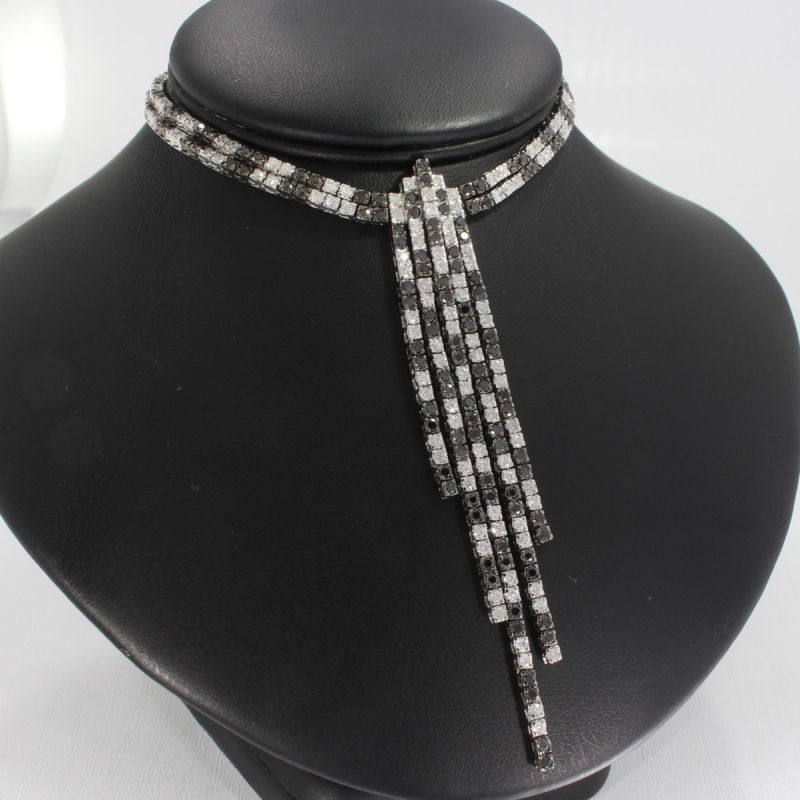 Wert 11390 € Brillant Collier (5,20 carat) in 750er 18 K Weißgold - 87803