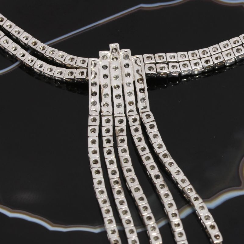 Wert 11390 € Brillant Collier (5,20 carat) in 750er 18 K Weißgold - 87803