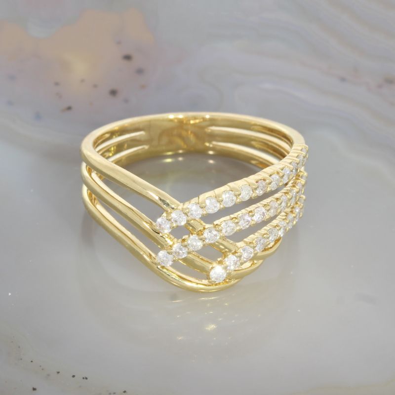 Wert 2000 € Brillant Ring (0,45 carat) in 750er 18 K Gelbgold - 87836