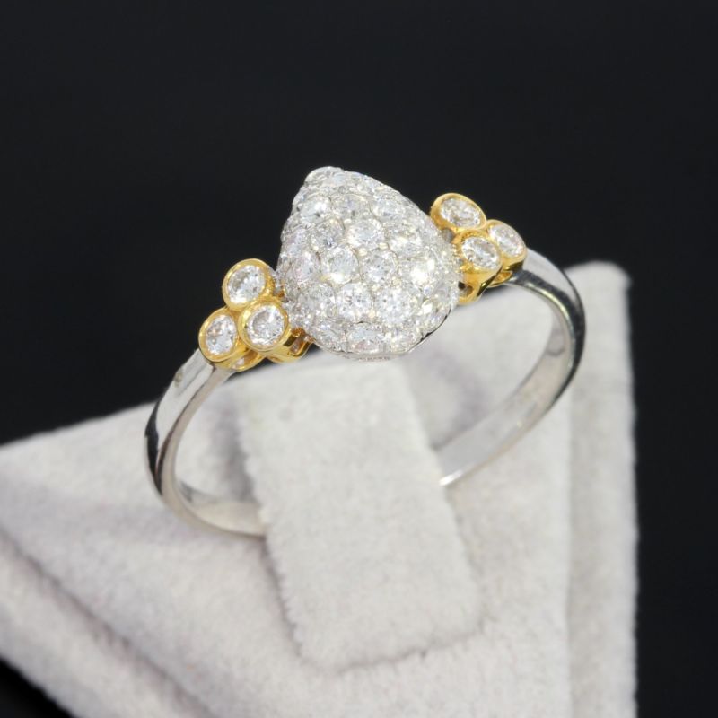 Wert 2190 € Bicolor Brillant Ring (0,60 carat) in 750er 18 K Gold - 87849