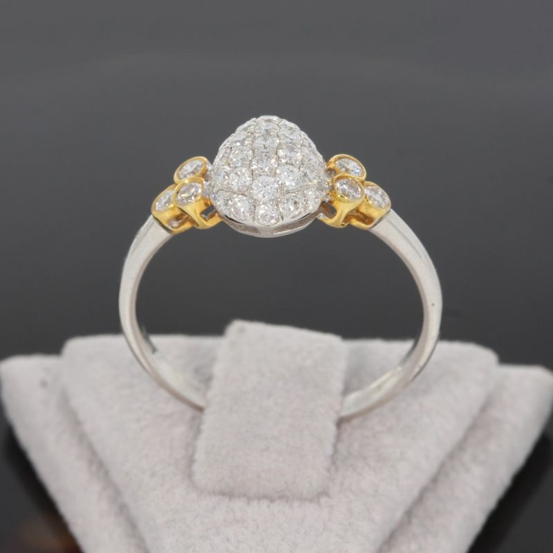 Wert 2190 € Bicolor Brillant Ring (0,60 carat) in 750er 18 K Gold - 87849