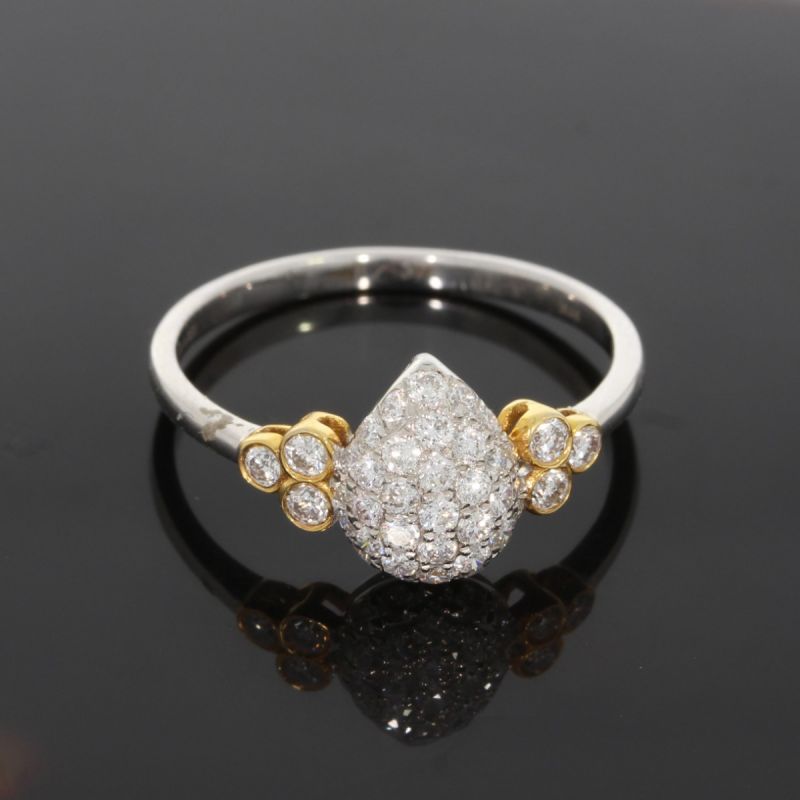 Wert 2190 € Bicolor Brillant Ring (0,60 carat) in 750er 18 K Gold - 87849