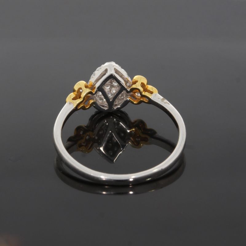 Wert 2190 € Bicolor Brillant Ring (0,60 carat) in 750er 18 K Gold - 87849