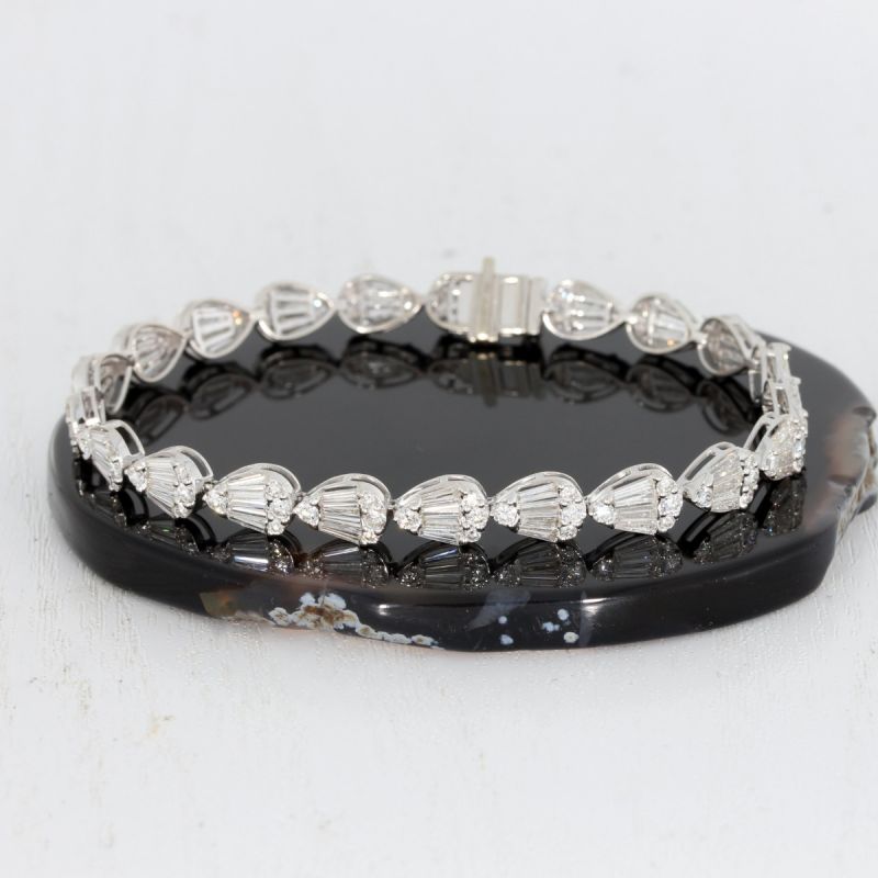 Sale! Wert 23290 € Brillant Diamant Armband in 750er 18 K Weißgold - 87854