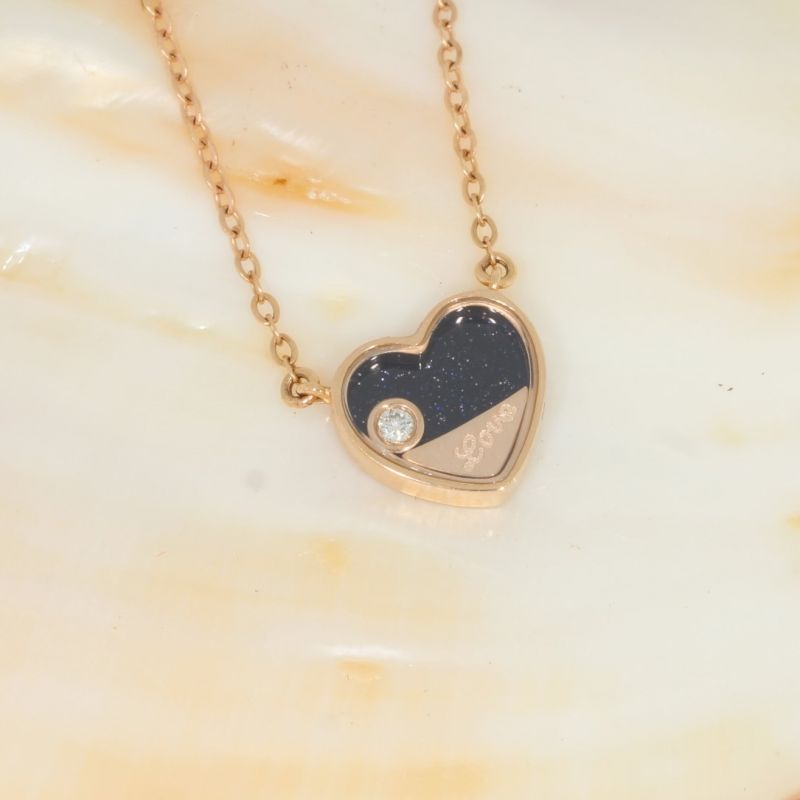 Wert 1190 € Solitär Brillant Collier Herz in 750er 18 K Rosegold - 87862