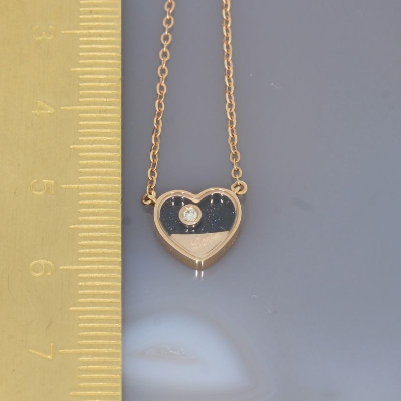 Wert 1190 € Solitär Brillant Collier Herz in 750er 18 K Rosegold - 87862